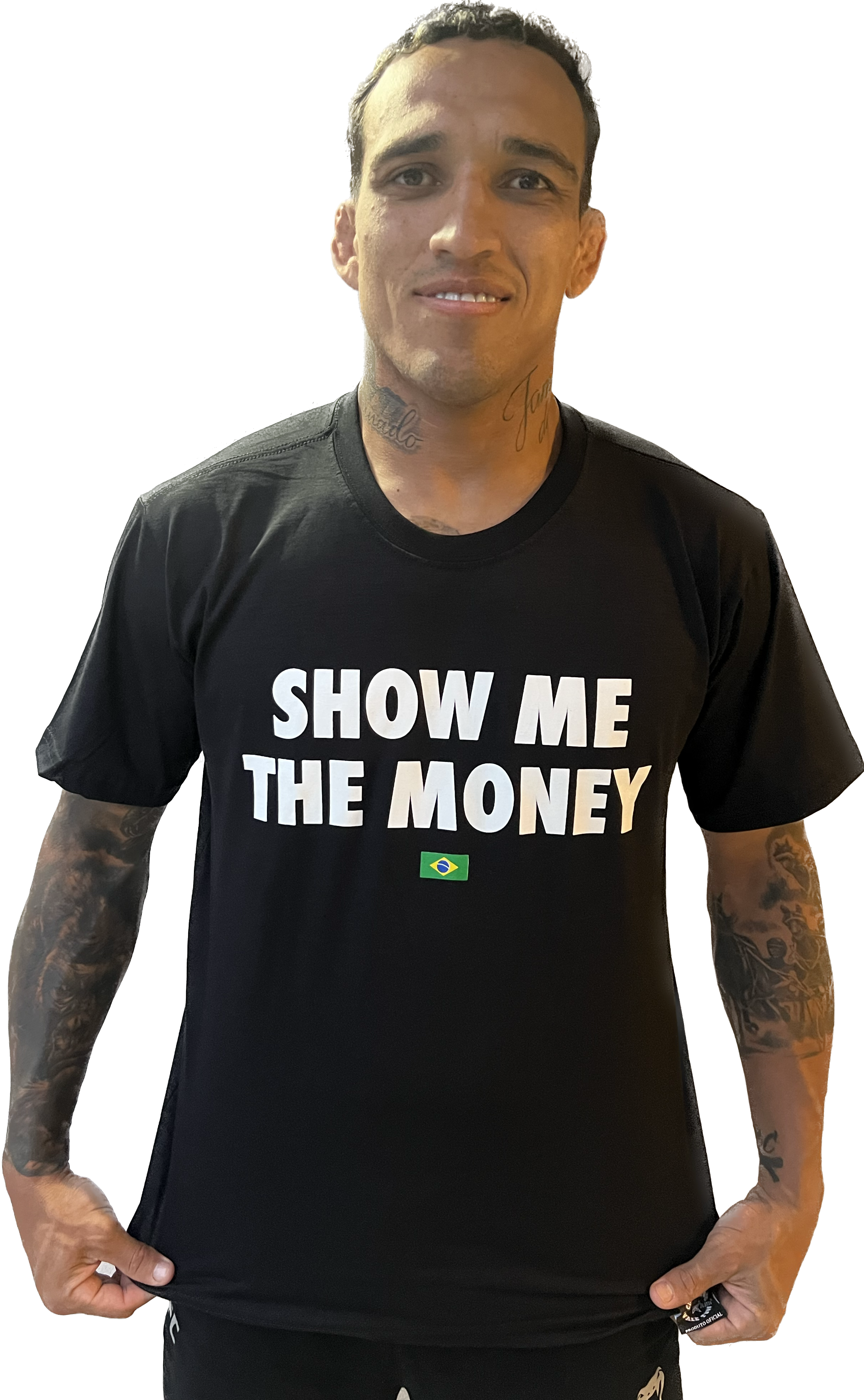 AUTOGRAFADA - Camiseta Charles Do Bronxs - SHOW ME THE MONEY - ME MOSTRE O DINHEIRO