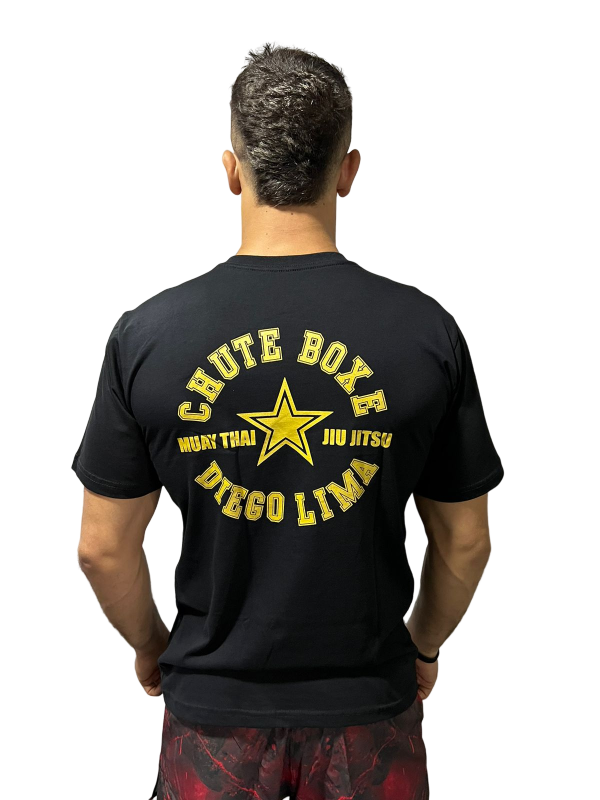 Camiseta Chute Boxe - CB Preta com Dourado