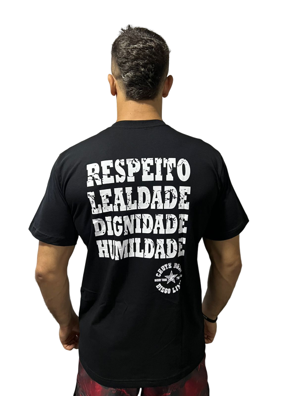 Camiseta Chute Boxe - Preto Craquelado - Lealdade
