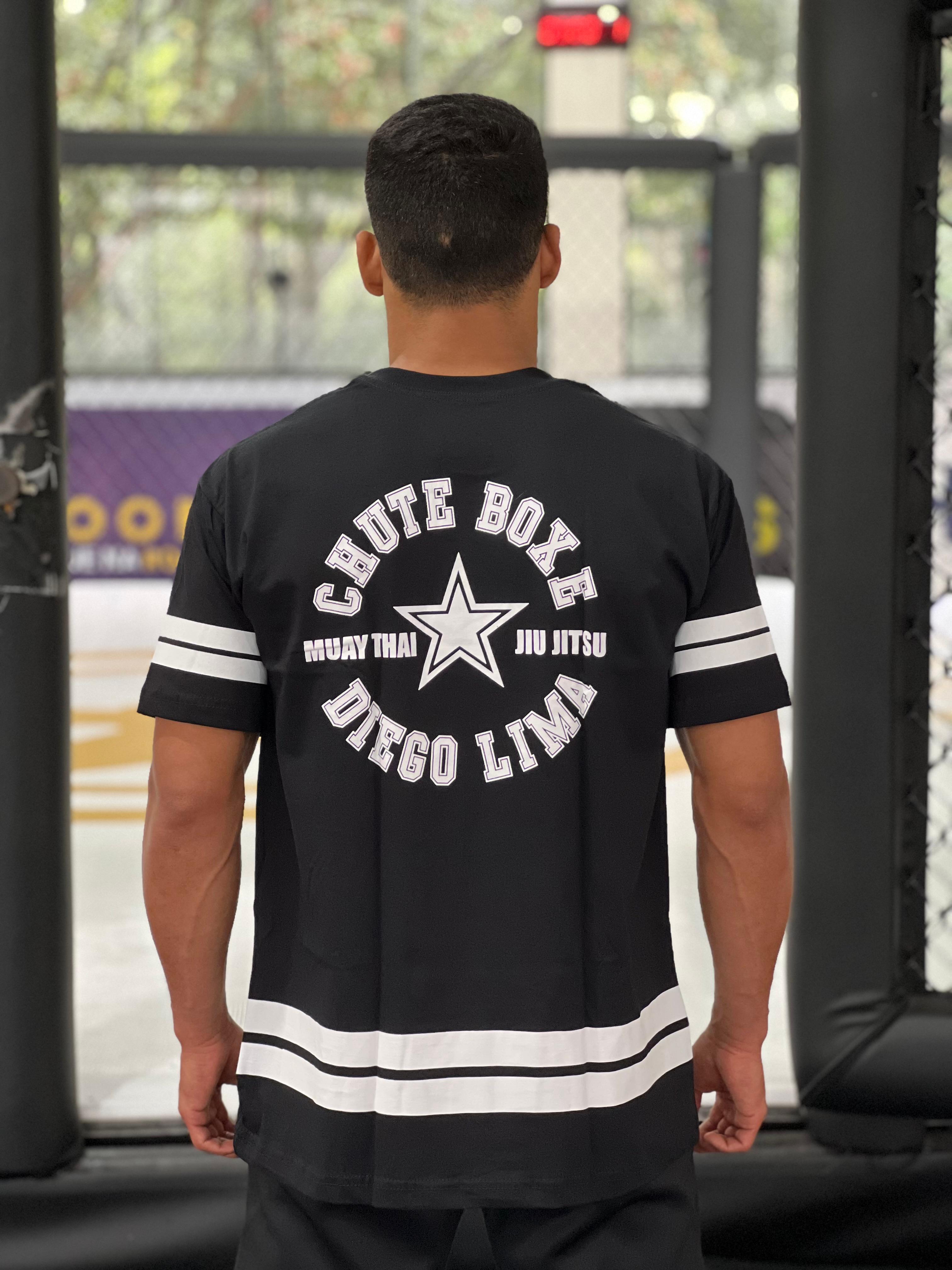Camiseta Chute Boxe - Preto Listra Branca