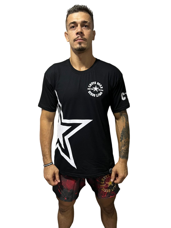 Camiseta Chute Boxe - Preto Estrela Lateral