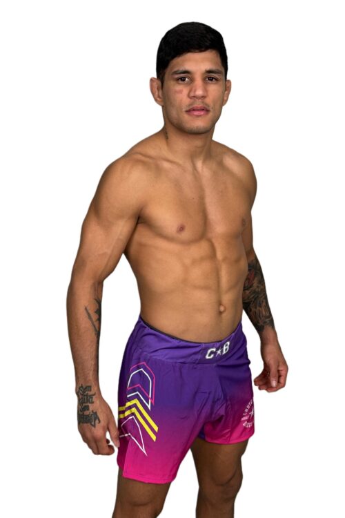 Shorts MMA – Rosa e Roxo Uniforme