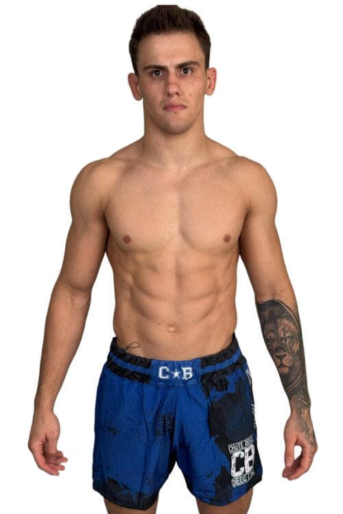 Shorts MMA – Azul e Preto Manchado