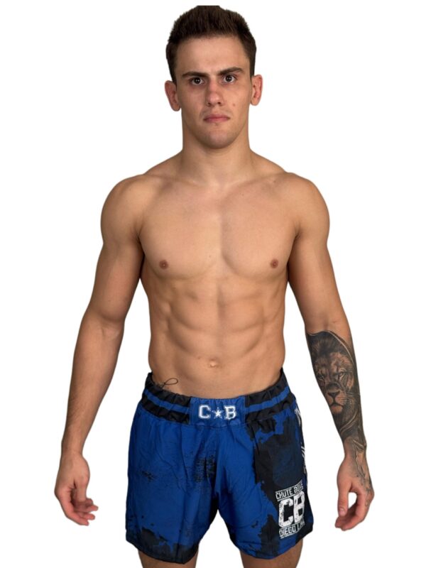 Shorts MMA - Azul e Preto Manchado