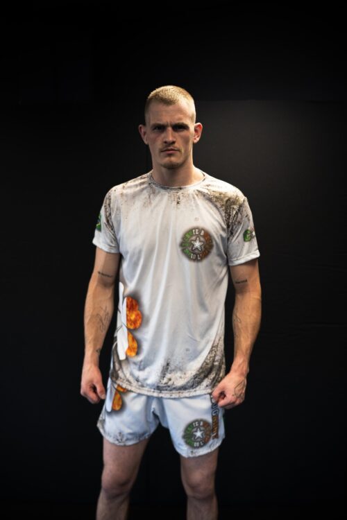 PRÉ-VENDA – Conjunto Camiseta e Shorts MMA – Ian Machado Garry – Cores Claras Trevo Irlanda