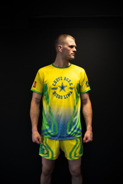 PRÉ-VENDA – Conjunto Camiseta e Shorts MMA – Ian Machado Garry – Irlanda e Brasil